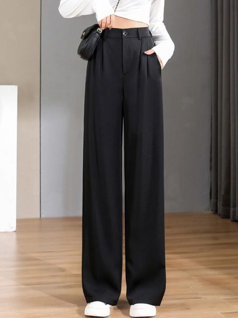 Comes a little smaller than what size says Formal Pants Women, Chic Office Wear, Trousers Baggy, Korean Pants, Formal Pant, Ladies Trousers, Yoga Pants Outfit Aesthetic, 2024 Spring Summer, Pants Vintage