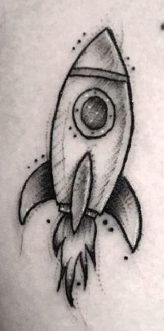 Rocket Ship Tattoo, Rocket Tattoo, Saturn Tattoo, Children Sketch, Sketchbook Inspo, Ship Tattoo, Traditional Tattoo Flash, Stick And Poke, Tattoos For Kids