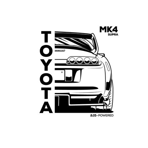 Corolla Toyota, Automotive Logo Design, Supra Mk4, Toyota Supra Mk4, Space Phone Wallpaper, Jdm Wallpaper, Cool Car Drawings, Silhouette Shirt, Car Tattoos