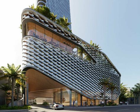 KPF's robinson tower promotes 'sustainable urbanism' in singapore Terrace Floor, Architectural Rendering, Mix Use Building, Innovative Architecture, Office Tower, Tower Design, Urban Fabric, High Rise Building, Glass Facades