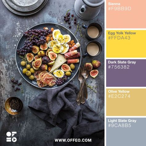 25 Vibrant Food Color Palettes for Food Photography | OFFEO Food Colors Palette, Colour Catalogue, Color Palette Ideas, Winter Color Palette, Color Catalog, Palette Ideas, Color Palate, Winter Color, Color Balance