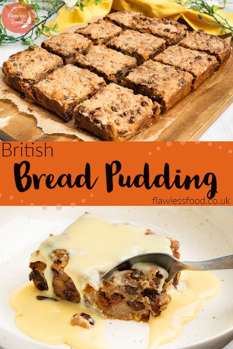 Indulge in the comforting flavours of British Bread Pudding with our easy-to-follow recipe. This traditional dessert will warm your heart and satisfy your sweet tooth. Discover how to create this delightful old fashioned British dessert treat using simple ingredients and step-by-step instructions. Get ready to enjoy a taste of nostalgia with our approachable and friendly recipe for Traditional Bread Pudding. #EasyBaking #BreadPudding #BritishDessert English Bread Pudding, British Bread, Old School Desserts, Traditional Bread Pudding, Breakfast Quiche Recipes, British Desserts, Almond Bars, Dessert For Two, Bread And Butter Pudding