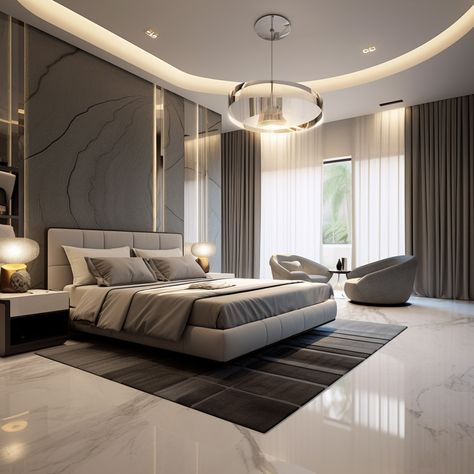 the guest bedroom with elegant furnishings that create a welcoming and luxurious retreat for visiting guests. Modern Guest Bedroom, Bedroom Ideas Luxury, Hiasan Bilik Tidur, Luxe Bedroom, Luxury Room Bedroom, Modern Luxury Bedroom, Luxury Bedroom Design, Hiasan Bilik, التصميم الخارجي للمنزل