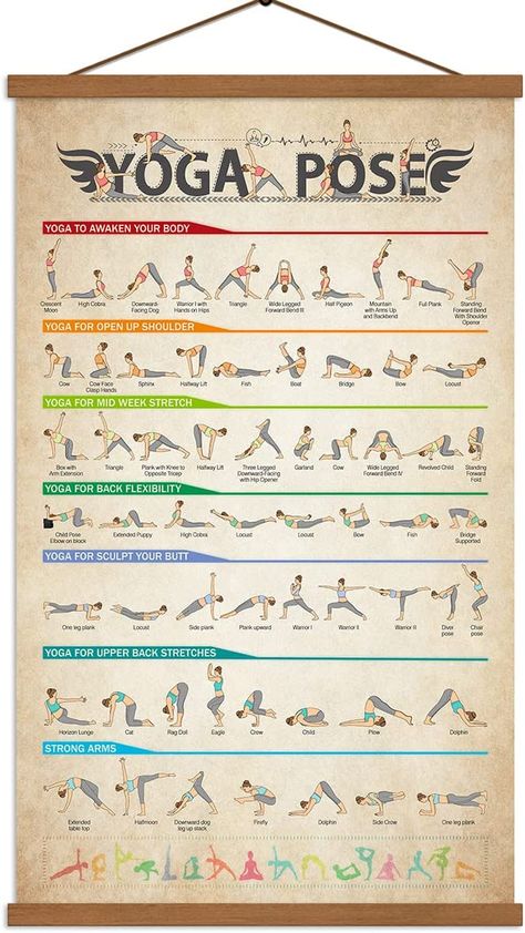 Full Body Workout Beginner, Hath Yoga, Gym Full Body Workout, Yoga Poses Poster, Yoga Poses Chart, Vintage Yoga, Yoga Ideas, What Is Yoga, Yoga Hands