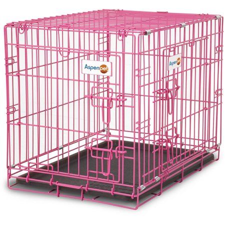 Puppy Crate Pink Dog Crate, Puppy Cage, Puppy Training Biting, Small Dog Crate, Cheap Puppies, Small Dog Carrier, Airline Pet Carrier, Sheltie Puppy, Crate Training Puppy