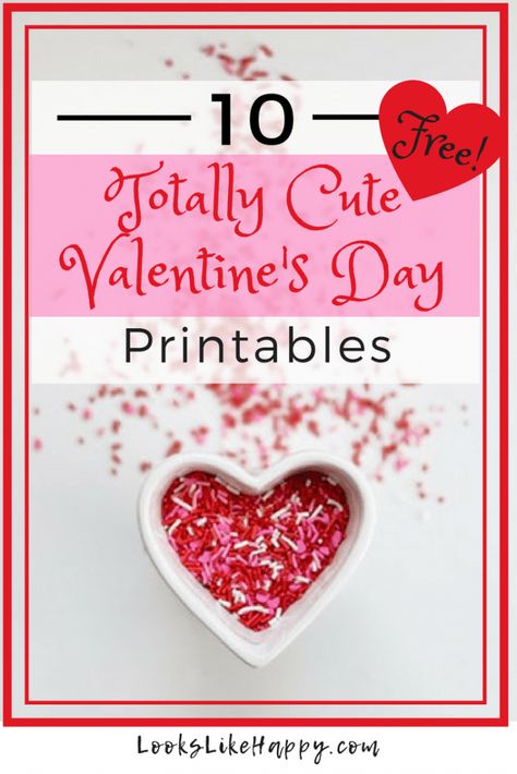 10 Super Cute Valentine's Day Printables Your Loves Will Love Cute Printables, Home Making, Valentine's Day Printables, From Home, Valentine's Day, Valentines Day, Super Cute, Valentines, 10 Things