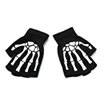 Skeleton Gloves, Half Gloves, Warmest Winter Gloves, Halloween Tattoo, Winter Mittens, Hand Gloves, Finger Gloves, Fingerless Mittens, Halloween Fashion