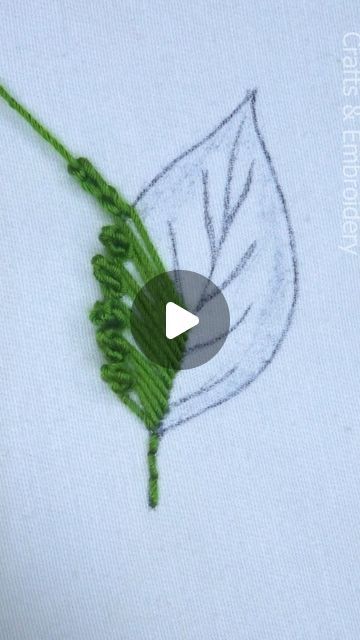 Leaf Embroidery Tutorial, Diy Stitch, Redwork Patterns, Brazilian Embroidery Stitches, Basic Hand Embroidery Stitches, Simple Hand Embroidery Patterns, Embroidery Crafts, Embroidery Leaf, Embroidery Lessons