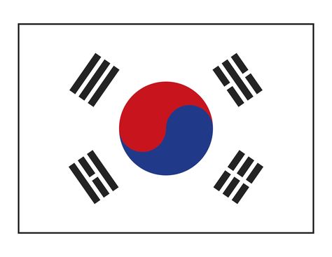 South Korea country flag Flag Of South Korea, South Korea Flag Art, Korean Flag Drawing, Flag Of Korea, Adidas Wallpaper Backgrounds, Thai Flag, South Korean Flag, Taiwan Flag, Korea Country