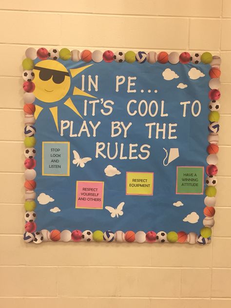 PE Expectations Pe Expectations, Health Classroom Decor, Health Classroom, Elementary Pe, Classroom Decor, Classroom Ideas, Gym, Education, Tattoos