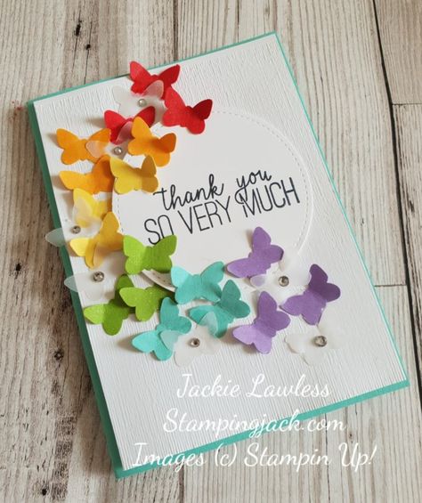 Thank You Cards Ideas Diy, Thank You Card Design Handmade, Birthday Card Ideas Teacher, Diy Butterfly Card, Teachers Thank You Cards, Thank You Card Craft, Thank You Card Ideas For Teachers, Thank You Handmade Cards, Handmade Thank You Card