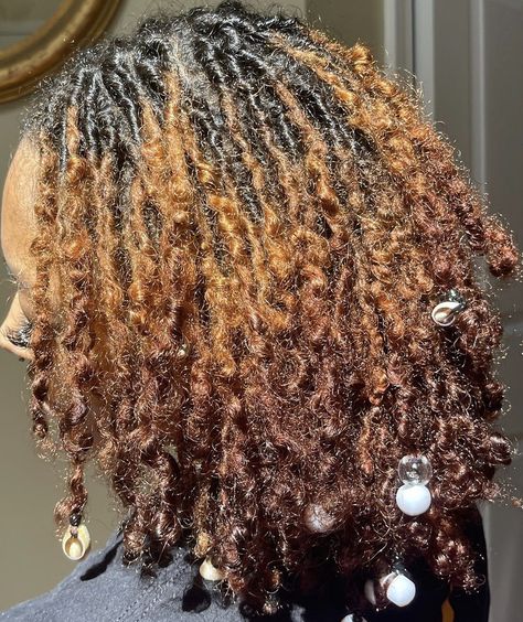 Curly Locs Black Women Natural, Dreads Curly Ends, Curly End Dreads, Locs For Curly Hair, Natural Locs With Curly Ends Black Women, Curly End Locs Natural, Starter Locs On Curly Hair, Natural Locs With Curly Ends Styles, Dreadlocks With Curly Ends