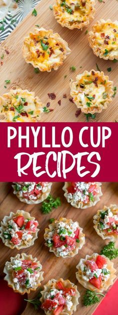 Phyllo Shells Recipes - Appetizers and Desserts - Peas and Crayons Vegetarian Phyllo Cup Appetizers, Breakfast Phyllo Cups, Phyllo Appetizers, Philo Dough, Phyllo Shells, Cup Recipes, Phyllo Dough Recipes, Phyllo Recipes, Group Recipes