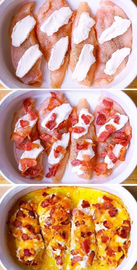 Chicken Recipes With Cream Cheese, Baked Chicken Recipes Easy, Cheese Cheddar, Cheddar Chicken, Diner Recept, Gluten Free Recipe, Chicken Bake, Resep Diet, Easy Baked Chicken