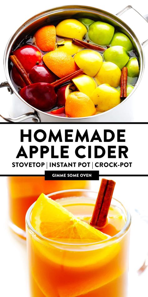 Homemade Apple Cider Recipe, Crockpot Apple Cider, Christmas Drinks Nonalcoholic, Hot Apple Cider Recipe, Cider Cocktail Recipes, Spiked Apple Cider, Mulled Apple Cider, Apple Cider Recipe, Homemade Apple Cider