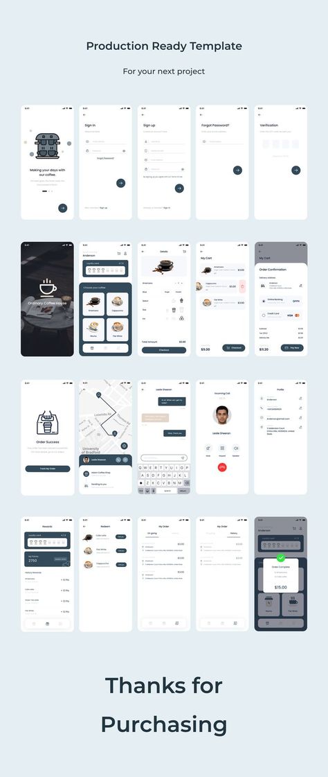 Coffee App Design, Chat App Design, Mobile App Design Templates, Ux Project, Delivery App Ui, Onboarding App, Coffee Bean Shop, Ux Tips, Ui Kit Design