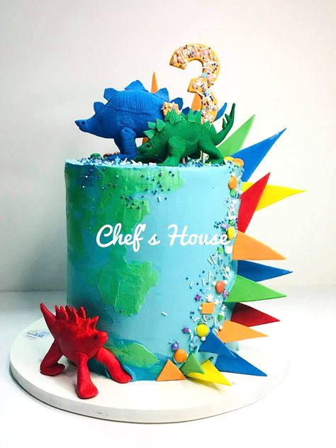 Orange Green Blue Dinosaur Cake, Dinosaur Spike Cake, Dinosaur Fourth Birthday Cake, Dinsors Cake, Blue And Green Dinosaur Cake, Rainbow Dinosaur Birthday Cake, Dinosaur Rainbow Cake, Number 3 Dinosaur Cake, Rainbow Dinosaur Cake