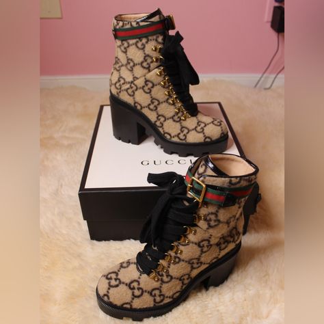 These Gucci Boots Are Brand New, Never Worn. Gucci Outfits Women, Fantasy Shoes, Sneaker Closet, Gucci Outfit, Gucci Collection, Mindless Behavior, Gucci Boots, Gucci Heels, Winter Fashion Boots