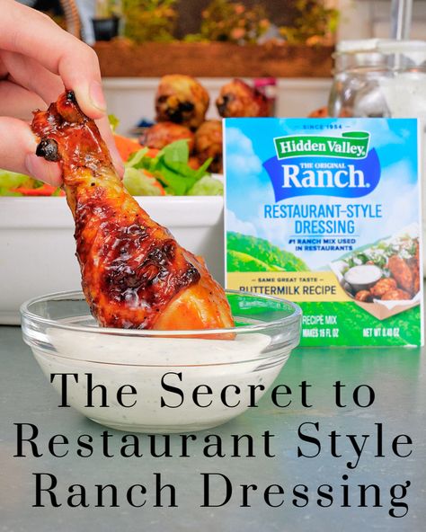 Ranch Dressing Hidden Valley Packet, Ranch Dressing Using Hidden Valley, Hidden Valley Ranch Recipes Dressings, The Best Ranch Dressing Recipe, How To Make Restaurant Ranch Dressing, Ranch Dressing Restaurant Style, Restaurant Quality Ranch Dressing, Best Restaurant Ranch Dressing Recipe, Restaurant Style Ranch Dressing Recipes