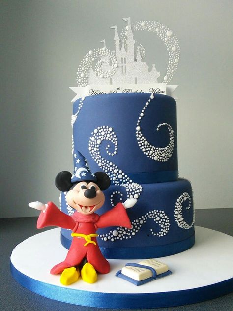 Disney cake Mickey mouse Disney 30th Birthday Cake, Disney Cake For Adults, Disney Birthday Cakes For Adults, Disney Cakes For Adults, Vintage Disney Birthday Cake, Disney Cake Ideas, Disney Themed Party For Adults, Disney World Cakes Birthday, Disney World Cake