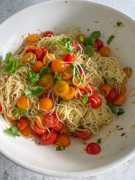 Summer Garden Party Ideas, Using Cherry Tomatoes, Summer Garden Pasta, Garden Pasta Salad, Best Ina Garten Recipes, Summer Pasta Dishes, Garden Pasta, Summer Pasta Recipes, Garden Party Ideas