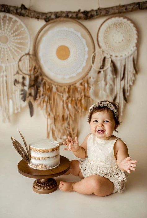 Cake Smash Outfits – Reverie Threads Simple Baby Birthday, Boho Cake, Smash Cake Girl, Family Photoshoots, Southwest Boho, Boho Romper, Crochet Boho, Cake Smash Photos, Cake Smash Outfit