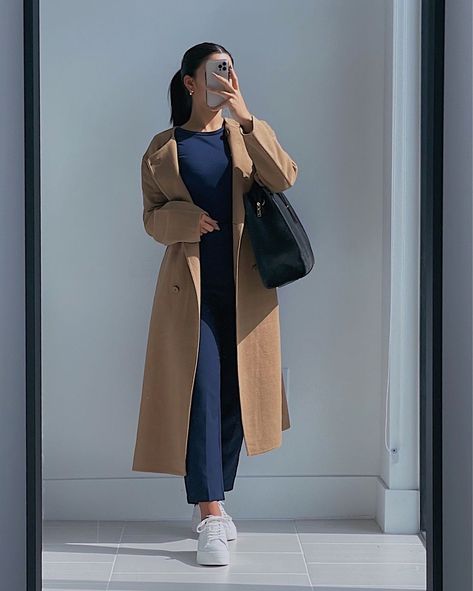 WOMEN DOUBLE FACE CHESTER LONG COAT sélectionné sur LTK Look Legging, Fashionable Work Outfit, Business Casual Outfits For Work, Classy Work Outfits, Classy Casual Outfits, Stylish Work Outfits, Casual Work Outfits, Casual Winter Outfits, Work Outfits Women