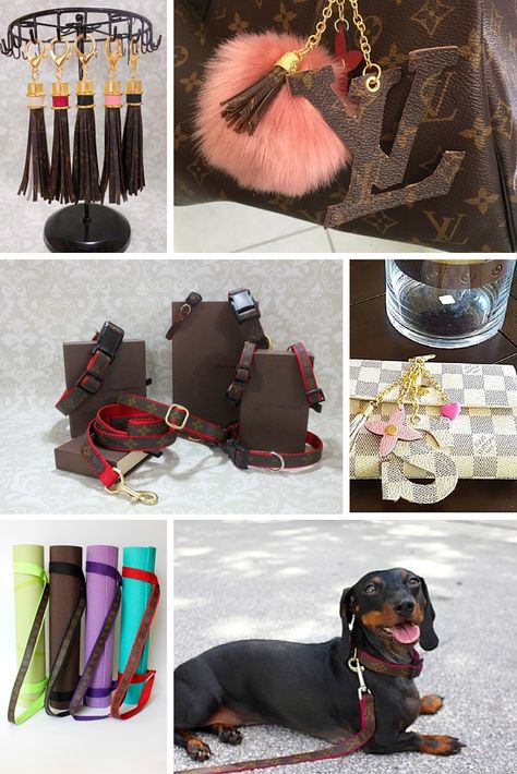 The Original Louis Vuitton Upcycling Specialist! The possibilities are ENDLESS! We donate a portion of all proceeds to animal rescue! Together we can make a difference! Repurposed Louis Vuitton, Upcycled Louis Vuitton, Upcycled Louis Vuitton Handbags, Upcycled Louis Vuitton Purse, Refurbished Louis Vuitton Bags, Diy Leather Tassel, Gucci Purse, Upcycle Shirt, Handmade Jewel