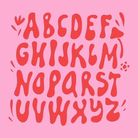 Liquid Typography Alphabet, Wavy Bubble Letters, Groovy Typography Alphabet, Funky Typography Alphabet, Indie Fonts Alphabet, Funky Bubble Letters, Funky Tattoo Fonts, Funky Letters Fonts, Font Drawing Alphabet