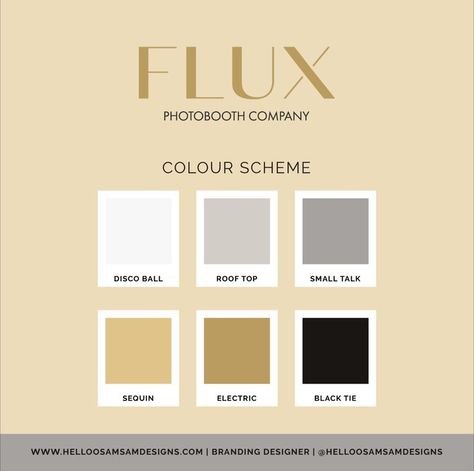 Grey Color Pallets, Silver Color Palette, Photo Booth Company, Brand Palette, Gold Color Combination, Instagram Font, Menu Inspiration, Gold Color Palettes, Gold Palette