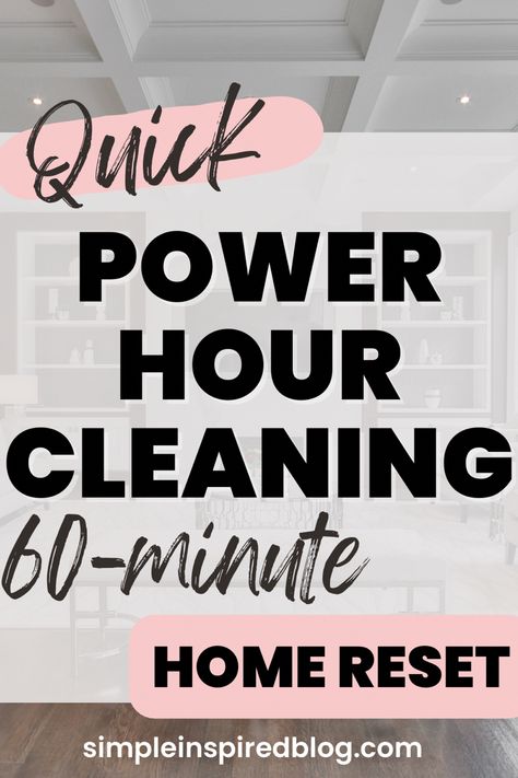 Quick Power Hour Cleaning | 60-Minute HOME RESET #cleaning #cleaningtips #cleaninghacks #cleaningtipsandtricks Clean House 2 Hours, Clean House One Hour, 1 Hour House Cleaning, 1 Hour Cleaning Routine, Order To Clean The House, Power Hour Cleaning, 30 Minute Cleaning Routine, End Of Year Cleaning Checklist, 1 Hour Cleaning Method