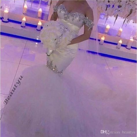 Sexy Backless Lace Sleeve Wedding Dresses Mermaid Off The Shoulder Corset Crystals Beaded White Tulle Long Bridal Gown With Puffy Skirt 2017 Wedding Dresses Cheap Fast Shipping Wedding Dresses Custom Made Wedding Dresses Online with $212.58/Piece on Beautyu's Store | DHgate.com Wedding Dresses Mermaid Bling, Off The Shoulder Wedding Dresses, Crystal Wedding Dresses, Wedding Dresses Mermaid Sweetheart, Bling Wedding Dress, Mermaid Sweetheart, Bridal Gowns Mermaid, Wedding Dresses 2018, Sweetheart Wedding Dress