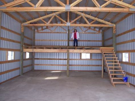 Post Photos of your Pole Barn / Stick Barn and Ideas Barn Interior Design, Pole Barn Shop, Pole Barn Ideas, Pole Barn Designs, Pole Barn Plans, Casa Garage, Pole Barn Garage, Building A Pole Barn, Morton Building