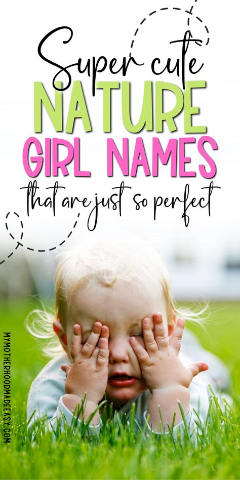 List of Earthy Girl Names    Looking for earthy baby girl names? Well, you’re in luck! Keep reading to see our wonderful list of earthy girl names you’ll totally love for your down-to-earth child! Nature Names For Girls, Unisex Names List, Earthy Girl Names, Nature Girl Names, Celestial Baby Names, Top Baby Girl Names, Earthy Girl