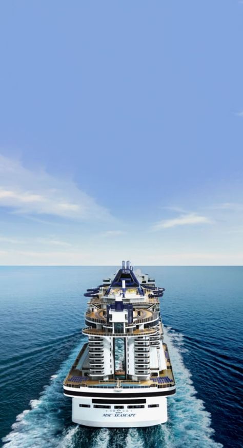 MSC Seascape cruise ship at sea Msc Cruises Seascape, Msc Seascape, Vision Board Design, Spring Break Cruise, Ship At Sea, Carribean Cruise, Cayman Island, World Cruise, Msc Cruises