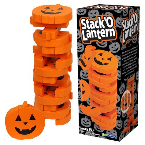 PRICES MAY VARY. ALL-AGES FAMILY FUN: Stack 'O Lantern brings together kids and adults for a delightful family game night. The challenge of building the tallest pumpkin tower without toppling it provides endless entertainment for everyone. HOLIDAY GIFTING MADE EASY: Make gifting easy with Stack 'O Lantern! This unique stacking game is perfect for Halloween, Christmas gift exchanges, white elephant parties, birthdays, and more. Its charming design ensures it will be the hit of any holiday gatheri Pumpkin Tower, Balance Game, White Elephant Party, Christmas Gift Exchange, Halloween Party Games, Pumpkin Party, Game For Kids, Pumpkin Theme, Halloween Games