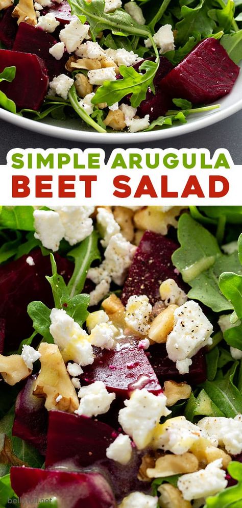 Arugula Salads, Arugula Beet Salad, Citrus Vinaigrette Dressing, Pickled Beet Salad, Beet Salad With Feta, Beet Salad Recipe, Arugula Recipes, Arugula Salad Recipes, Beet Salad Recipes