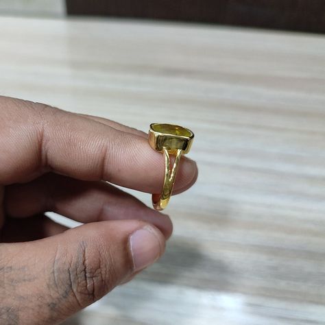 Buy Natural Yellow Sapphire Ring Oval Cut 5 Carat Sapphire Ring Online in India - Etsy Yellow Sapphire Ring Men Design, Yellow Sapphire Ring Men, Safire Rings, Rudraksha Jewelry, Yellow Sapphire Ring, Back Bone, Mens Ring Designs, Oval Sapphire Ring, Mens Gemstone Rings