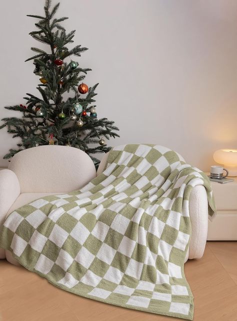 MH MYLUNE HOME Ultra-Soft Checkered Blanket Microfiber Sage Green Checkerboard Blanket Reversible, Plaid Cozy Fuzzy Chessboard Throw Blanket Plush for Bed... Checkerboard Blanket, Checkered Blanket, Flower Tower, Green Blanket, Lightweight Bedding, Microfiber Blanket, Bed Couch, Couch Throws, Bedroom Green