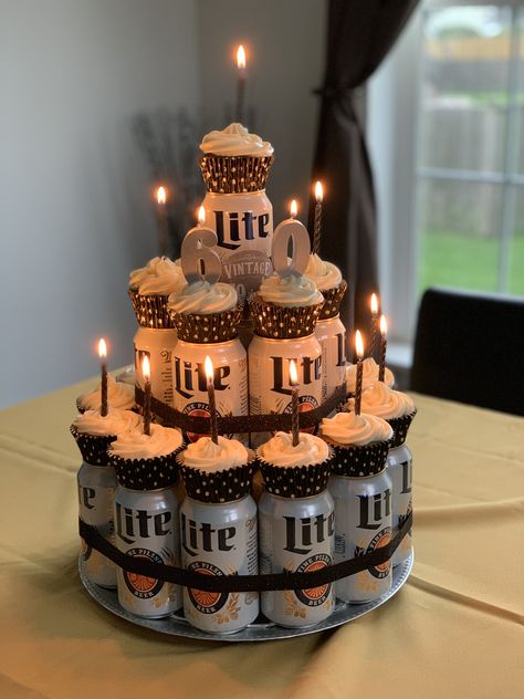 Beer Cakes For Men, Beer Can Cake, Birthday Beer Cake, Birthday Cake For Him, Beer Cake, Beer Birthday, 50th Birthday Party, Homecoming Proposal Ideas, Homecoming Proposal