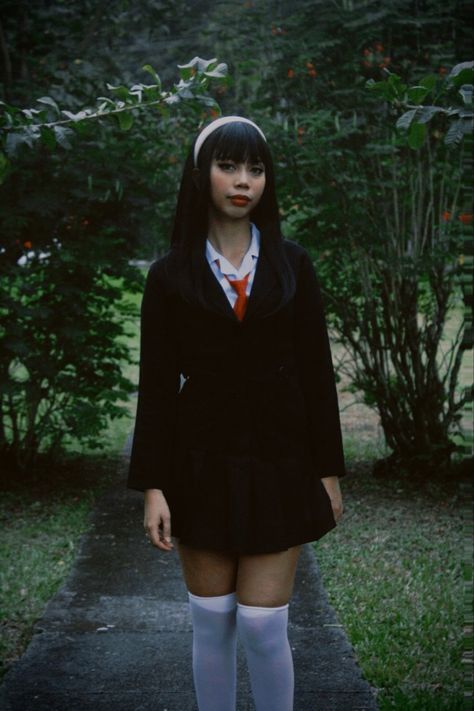 tomie junji ito Junji Ito Outfit Ideas, Tomie Junji Ito Halloween Costume, Tomie Junji Ito Costume, Tomie Junji Ito Cosplay Outfit, Junji Ito Clothes, Tomi Cosplay, Tomie Halloween Costume, Junji Ito Outfit, Tomie Cosplay Outfit