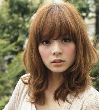 Haircut For Big Forehead, Bang Hair, Trendy Haircuts Medium, Asian Hairstyles, Full Fringe, Korean Short Hair, Girl Hairstyle, Japanese Hairstyle, Girl Haircuts