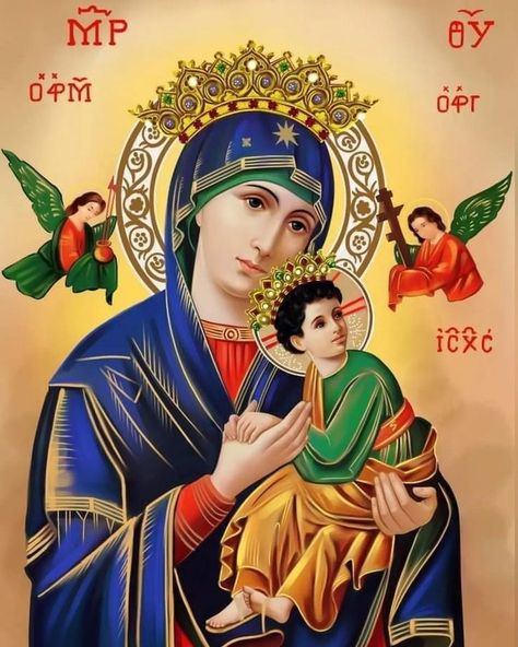 ☆ Our Mother Mary ☆ on Instagram: “Our Lady of Perpetual Help, pray for us! “As the Council teaches, the Mo… in 2022 | Mother mary, Orthodox christian icons, Blessed mother Virgin Mary Picture, Nativity Scene Pictures, Sf Wallpaper, Jesus Christ Illustration, Biblical Tattoos, Blessed Mother Statue, Our Lady Of Perpetual Help, Lady Of Perpetual Help, Sao Bento