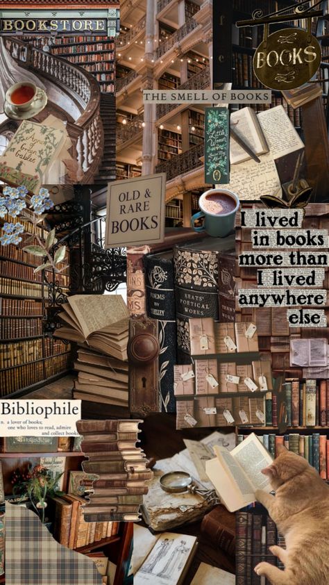 #bookcore #bookish #bookcollage #book #bookaesthetic #wallpaper Bookish Wallpaper, Author Dreams, Book Background, Iphone Wallpaper Ios, Aesthetic Light, Book Wallpaper, Literature Art, Reading Journal, Fall Wallpaper