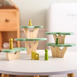 Wooden Tree Toy Pack of 15 Wood Stacking Forest Toys for Toddlers Peg Doll and Tree Sensory Toys for Kids Educational Stacking Balancing Blocks Montessori Building Blocks for Preschool Kids Wood Stacking, Sensory Toys For Kids, Tree Toy, Making Wooden Toys, Stacking Blocks, Toy House, Stacking Toys, Wooden Tree, Peg Doll