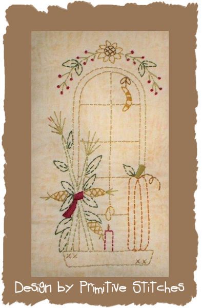 Larger Image Primitive Embroidery Patterns, Primitive Stitchery Patterns, Primitive Embroidery, Primitive Stitchery, Felt Embroidery, Tea Dyeing, Rug Hooking, Fall Harvest, Transfer Paper