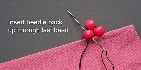 Beaded picot edge on fabric tutorial Beaded Picot Edging, Edge Beading, Hoop Crafts, Fabric Tutorial, Beading Designs, Embroidery Hoop Crafts, Beaded Things, Thread Up, Native Beadwork