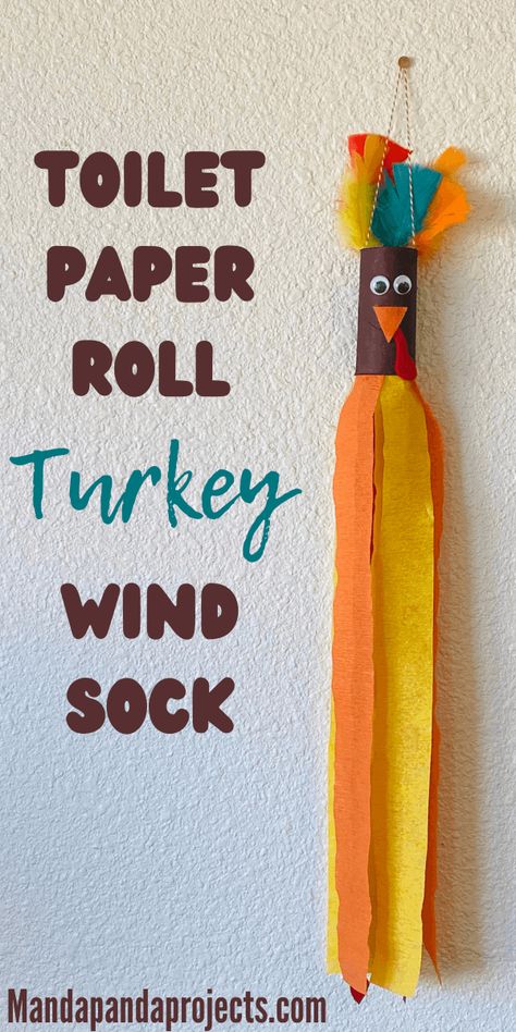 Thanksgiving Toilet Paper Roll Turkey Windsock Craft Toilet Paper Roll Turkey, Windsock Craft, Easy Thanksgiving Turkey, Fun Thanksgiving Crafts, Thanksgiving Crafts Preschool, Easy Thanksgiving Crafts, November Crafts, Fall Arts And Crafts, Thanksgiving Preschool