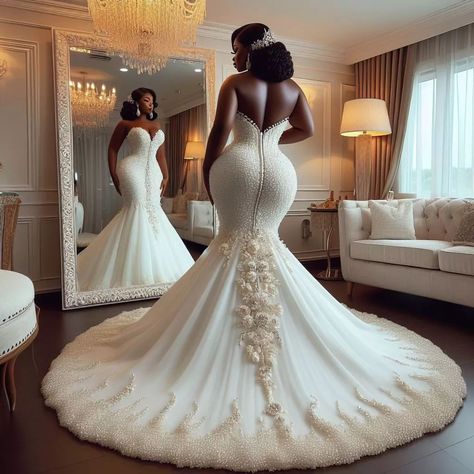 Nanice Weddings | Wedding dresses in Accra | 😩🤩 Enveloped in pure, ethereal beauty #bridalmagic💕🥰❤️ 😍To custom any of these designs, contact our team of able fashion designers and… | Instagram Long White Wedding Dress, Stylish Wedding Dresses, Pnina Tornai, Dream Wedding Ideas Dresses, Winter Wedding Dress, Nigerian Wedding, African Wedding, Jolie Photo, Ethereal Beauty