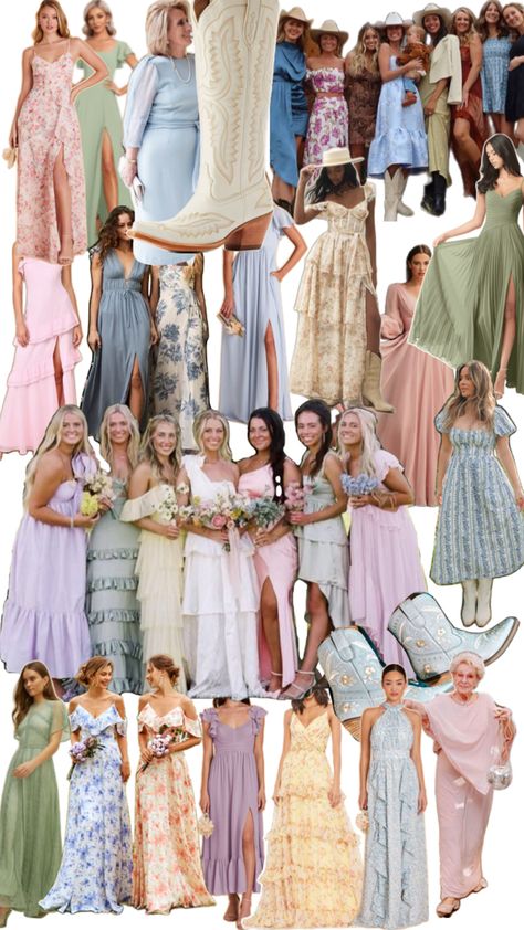 Spring pastel barn wedding women guest attire Pastel Wedding Guest, Spring Wedding Guest Attire, Wedding Attire For Women, Wedding Guest Attire, Spring Wedding Guest, Wedding Women, Spring Pastels, Guest Attire, Wedding Attire Guest